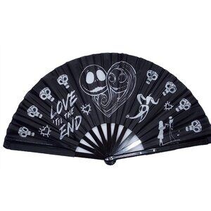 Disney Parks Jack Nightmare Before Christmas Folding Hand Fan Love 'til the End